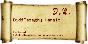 Diószeghy Margit névjegykártya