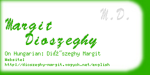 margit dioszeghy business card